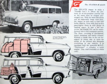Goliath Ideal Modelprogram 1957 Carbrochure (6937)